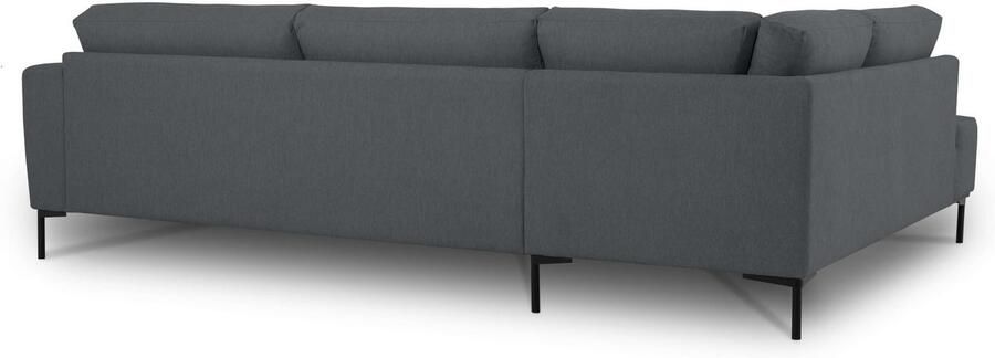 Andas Hoekbank Melby Breedte 275 cm in een zachte structuurstof losse rugkussens (2-delig) - Foto 6