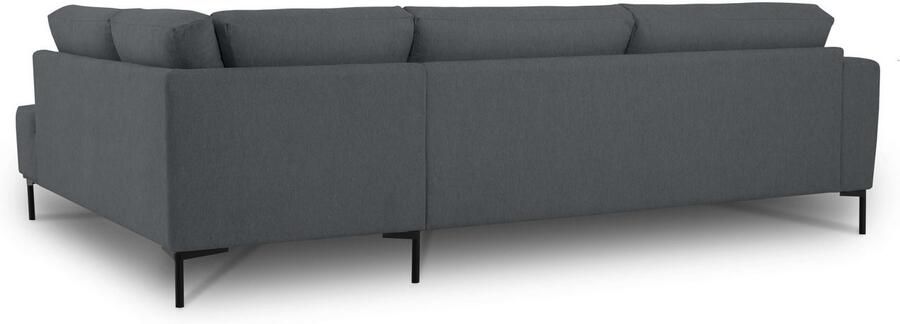 Andas Hoekbank Melby Breedte 275 cm in een zachte structuurstof losse rugkussens (2-delig) - Foto 6