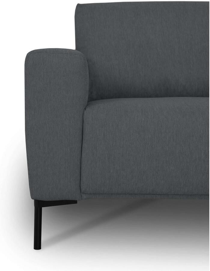 Andas Hoekbank Melby Breedte 275 cm in een zachte structuurstof losse rugkussens (2-delig)