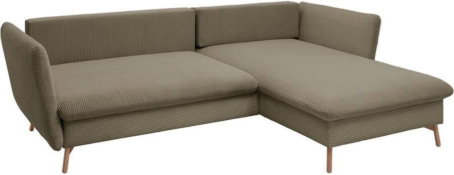 Andas Hoekbank MERLE 258 cm L-vorm prachtige corduroy met slaapfunctie en bedlade ligoppervlak 224 x 139 - Foto 13
