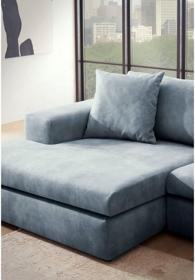 Andas Hoekbank SLEETLAND XXL van fluweel of in vintage leer-look L-model - Foto 3