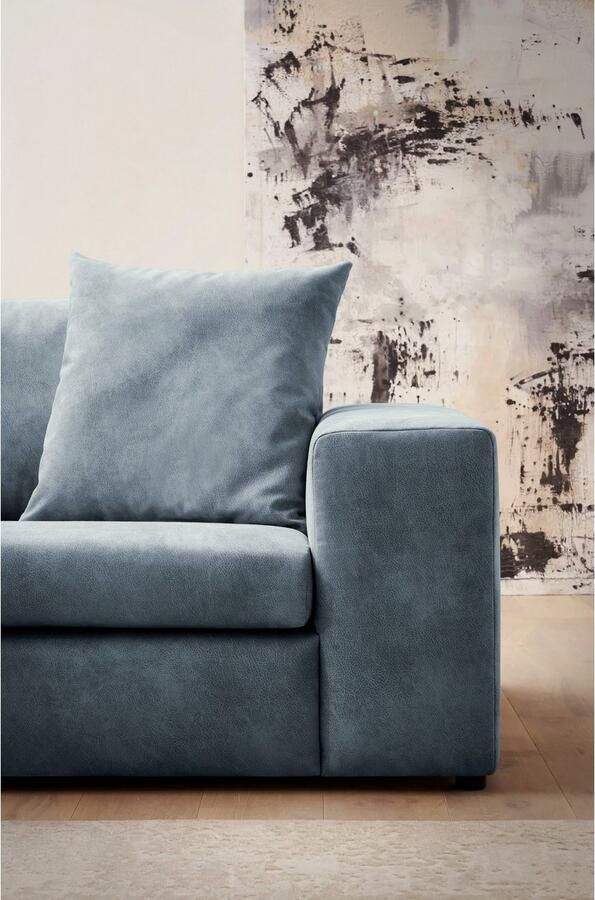 Andas Hoekbank SLEETLAND XXL van fluweel of in vintage leer-look L-model - Foto 4