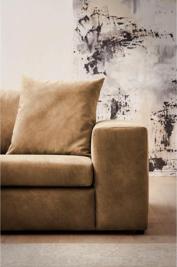 Andas Hoekbank SLEETLAND XXL van fluweel of in vintage leer-look L-model - Foto 4