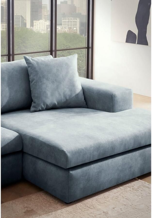 Andas Hoekbank SLEETLAND XXL van fluweel of in vintage leer-look L-model - Foto 3