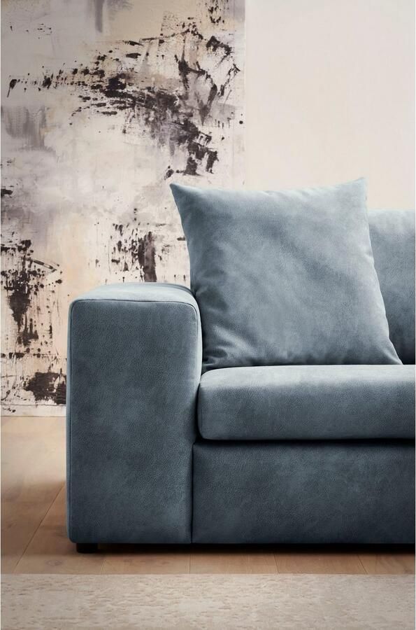 Andas Hoekbank SLEETLAND XXL van fluweel of in vintage leer-look L-model - Foto 4