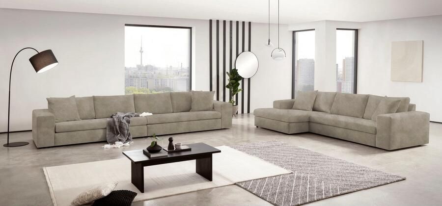 Andas Hoekbank SLEETLAND XXL van fluweel of in vintage leer-look L-model - Foto 5