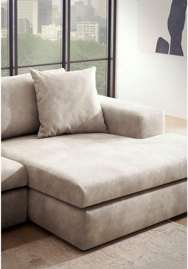 Andas Hoekbank SLEETLAND XXL van fluweel of in vintage leer-look L-model - Foto 3