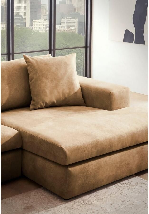 Andas Hoekbank SLEETLAND XXL van fluweel of in vintage leer-look L-model - Foto 3