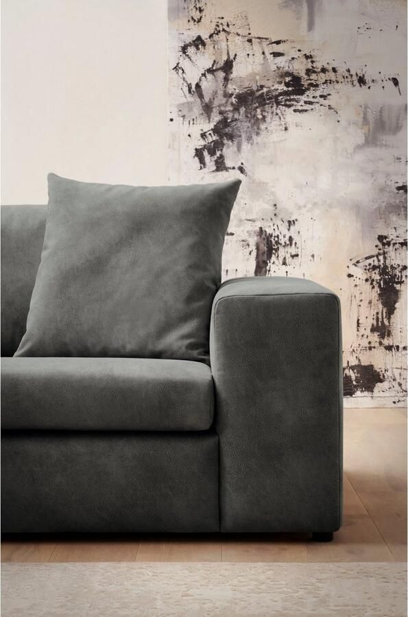 Andas Hoekbank SLEETLAND XXL van fluweel of in vintage leer-look L-model - Foto 3