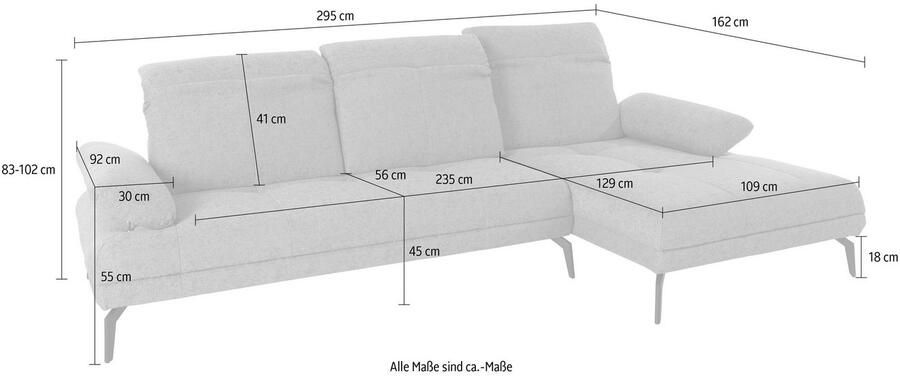 Andas Hoekbank Stenlille Multifunctionele sofa L-vorm incl. verstelbare zitdiepte hoofdbord en armleuning - Foto 9