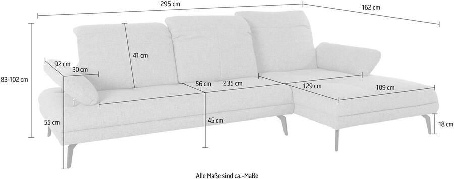 Andas Hoekbank Stenlille Multifunctionele sofa L-vorm incl. verstelbare zitdiepte hoofdbord en armleuning - Foto 11