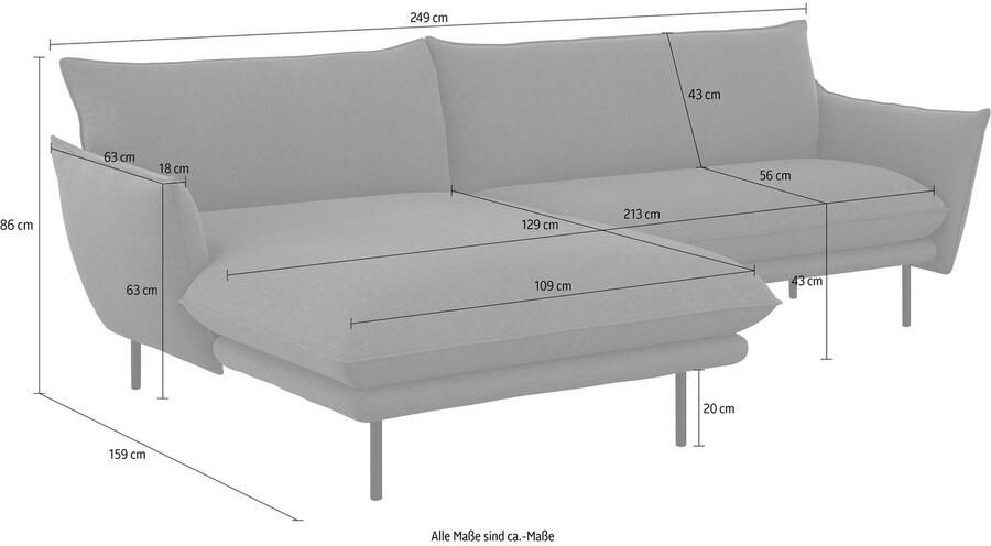 Andas Hoekbank Stine L-vorm Bijzonder design door kussen-look en opstaande naad by Morten Georgsen - Foto 5