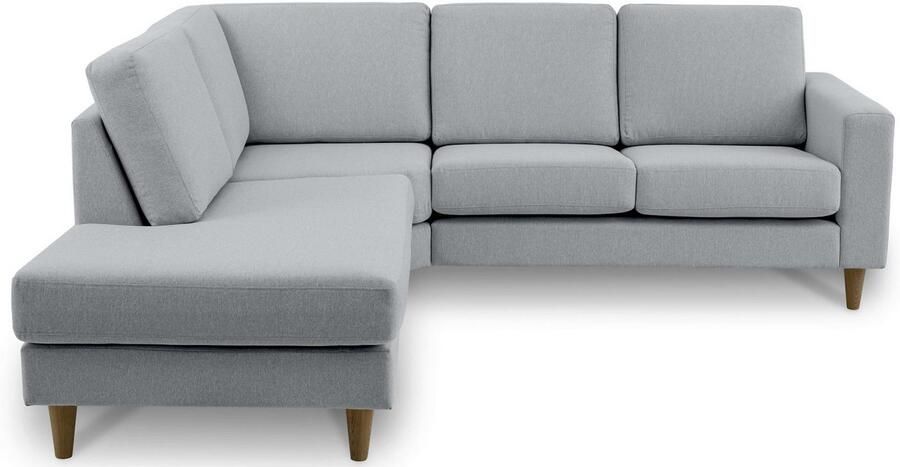 Andas Hoekbank Tvinno in scandinavische stijl l-vorm met massief houten poten breedte 230 cm - Foto 3