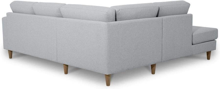 Andas Hoekbank Tvinno in scandinavische stijl l-vorm met massief houten poten breedte 230 cm - Foto 5