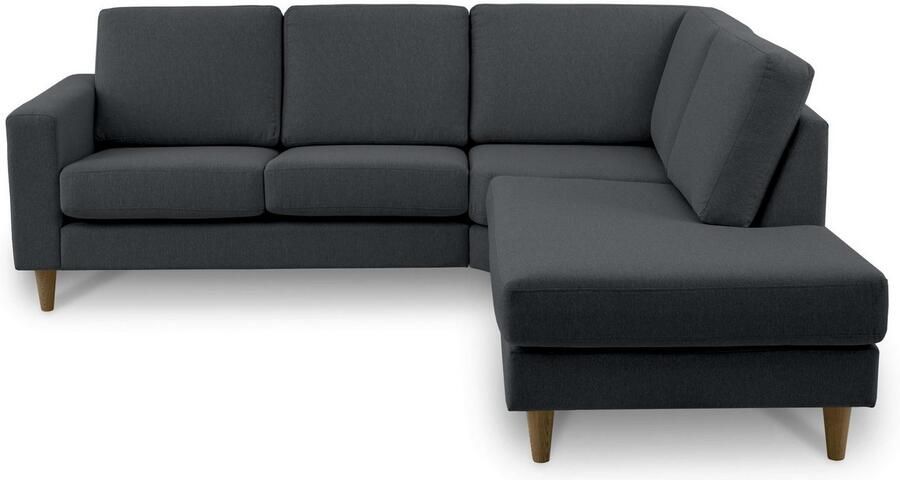 Andas Hoekbank Tvinno in scandinavische stijl l-vorm met massief houten poten breedte 230 cm - Foto 3