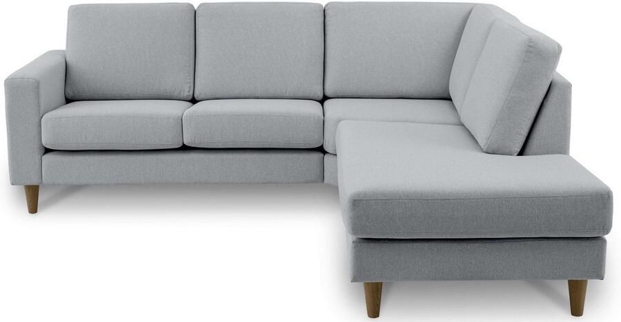 Andas Hoekbank Tvinno in scandinavische stijl l-vorm met massief houten poten breedte 230 cm - Foto 3