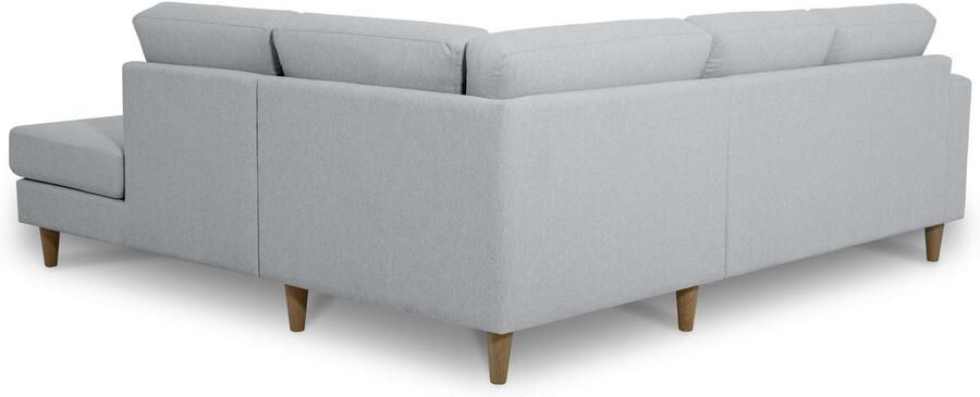 Andas Hoekbank Tvinno in scandinavische stijl l-vorm met massief houten poten breedte 230 cm - Foto 5