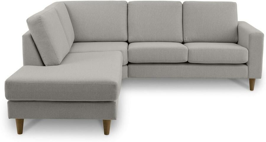 Andas Hoekbank Tvinno in scandinavische stijl l-vorm met massief houten poten breedte 230 cm - Foto 2