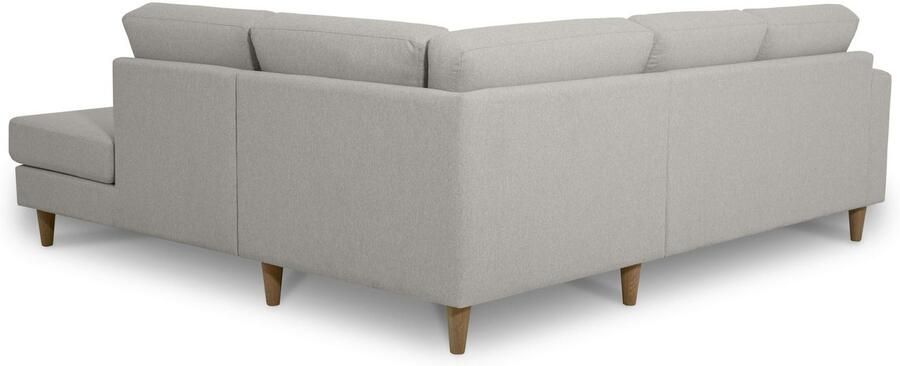 Andas Hoekbank Tvinno in scandinavische stijl l-vorm met massief houten poten breedte 230 cm - Foto 4