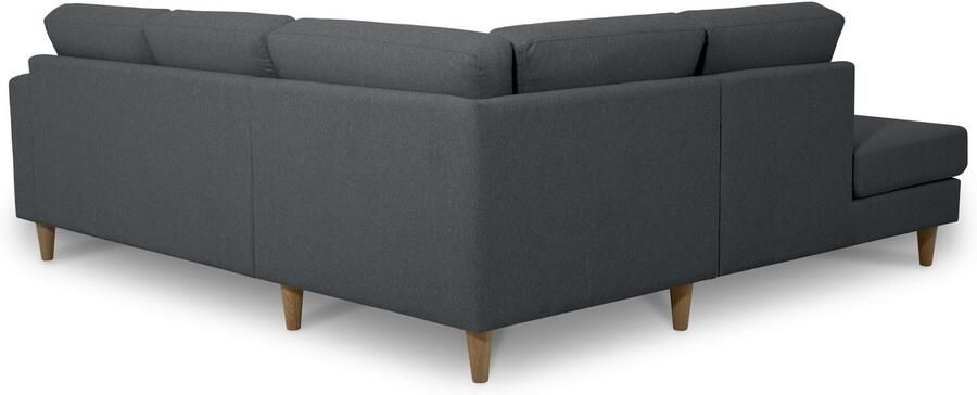 Andas Hoekbank Tvinno in scandinavische stijl l-vorm met massief houten poten breedte 230 cm - Foto 4