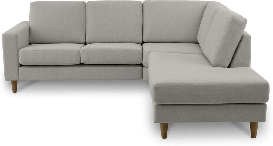 Andas Hoekbank Tvinno in scandinavische stijl l-vorm met massief houten poten breedte 230 cm - Foto 3