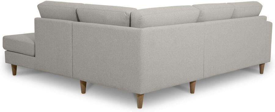 Andas Hoekbank Tvinno in scandinavische stijl l-vorm met massief houten poten breedte 230 cm - Foto 5