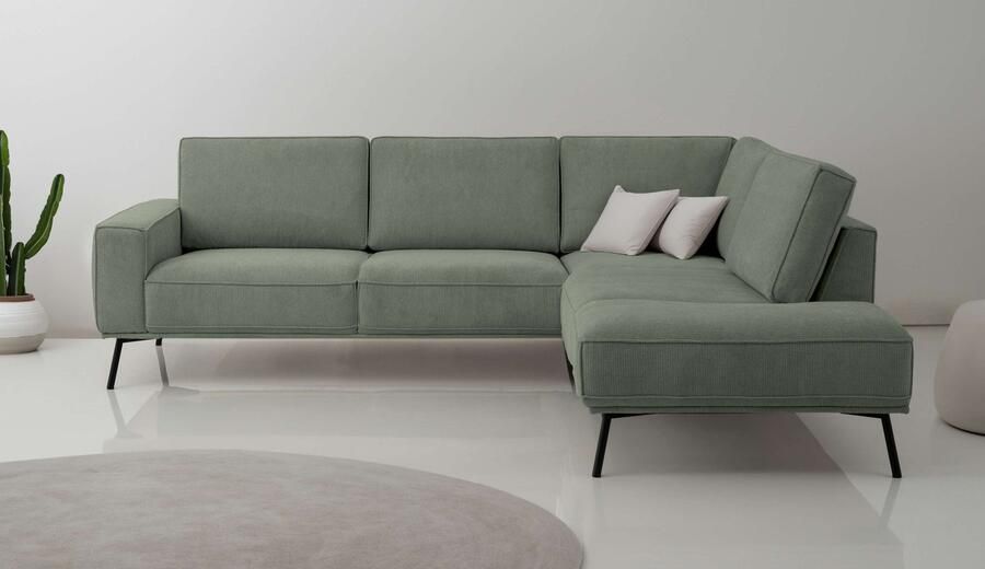 Andas Hoekbank Vosby Breedte 260 cm chenille met decoratieve kedernaad - Foto 11