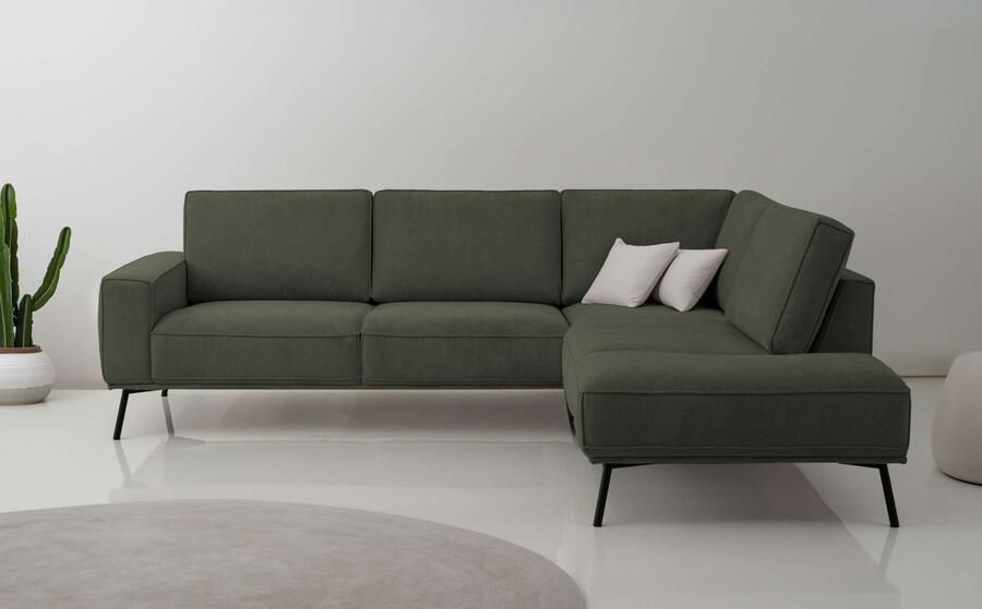 Andas Hoekbank Vosby Breedte 260 cm chenille met decoratieve kedernaad - Foto 11