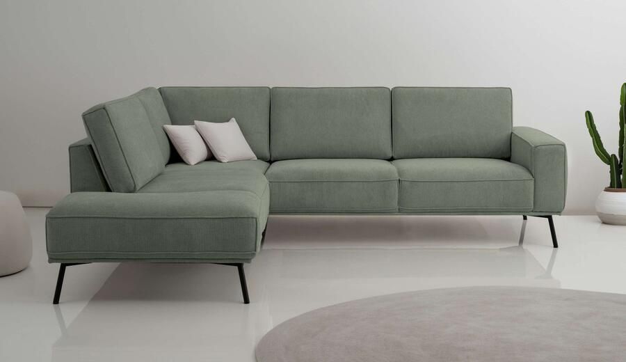 Andas Hoekbank Vosby Breedte 260 cm chenille met decoratieve kedernaad - Foto 11