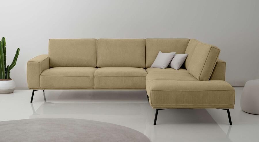 Andas Hoekbank Vosby Breedte 260 cm chenille met decoratieve kedernaad - Foto 11