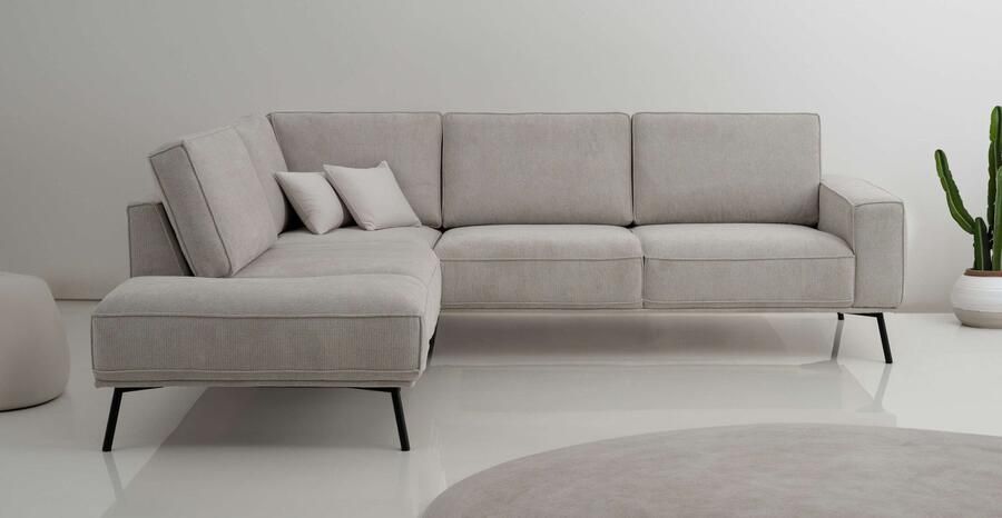 Andas Hoekbank Vosby Breedte 260 cm chenille met decoratieve kedernaad - Foto 11