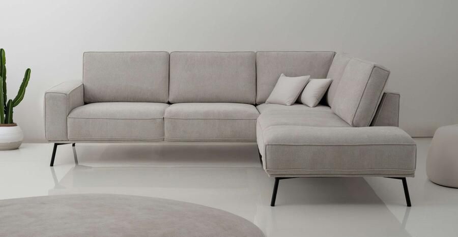 Andas Hoekbank Vosby Breedte 260 cm chenille met decoratieve kedernaad - Foto 11