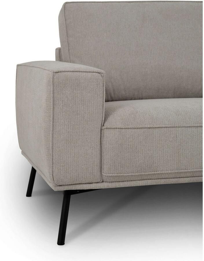 Andas Hoekbank Vosby Breedte 260 cm chenille met decoratieve kedernaad