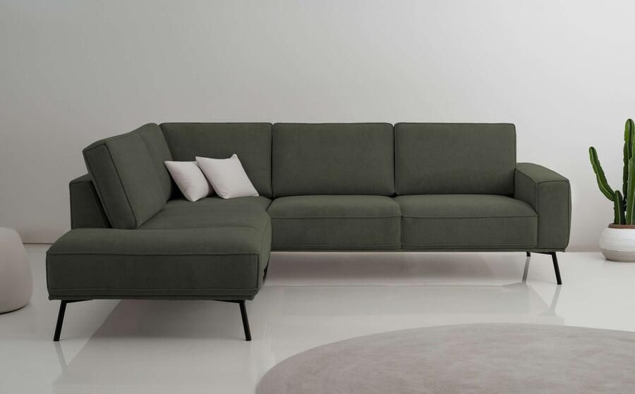 Andas Hoekbank Vosby Breedte 260 cm chenille met decoratieve kedernaad - Foto 10