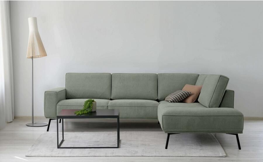 Andas Hoekbank Vosby Breedte 260 cm chenille met decoratieve kedernaad - Foto 6