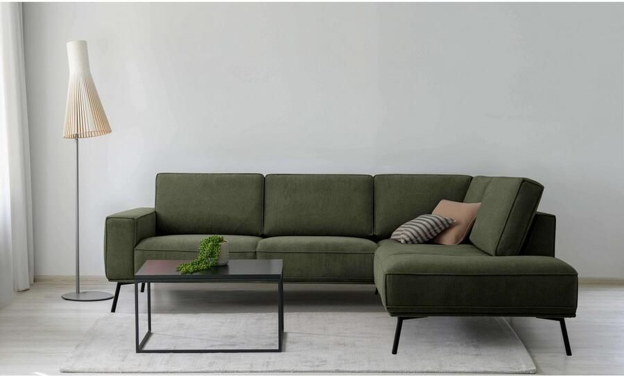 Andas Hoekbank Vosby Breedte 260 cm chenille met decoratieve kedernaad - Foto 6