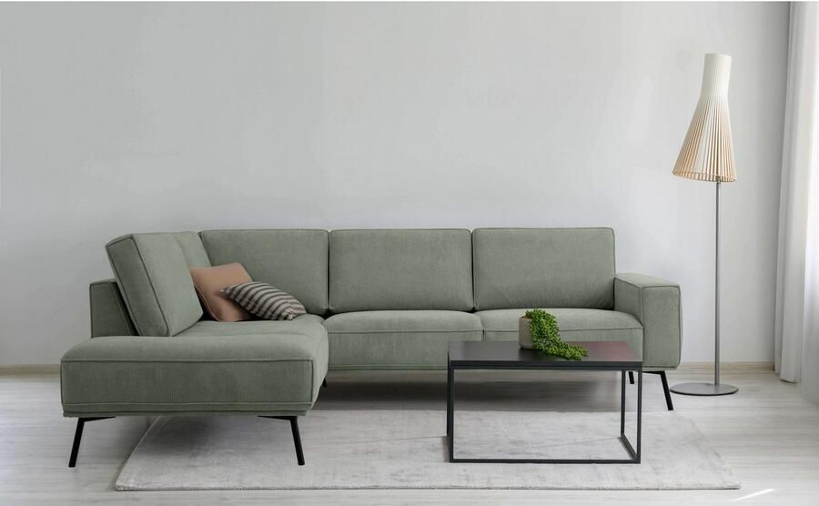 Andas Hoekbank Vosby Breedte 260 cm chenille met decoratieve kedernaad - Foto 6