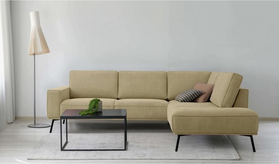 Andas Hoekbank Vosby Breedte 260 cm chenille met decoratieve kedernaad - Foto 6