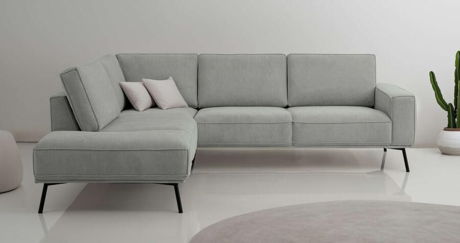 Andas Hoekbank Vosby Breedte 260 cm chenille met decoratieve kedernaad - Foto 20