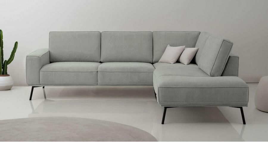 Andas Hoekbank Vosby Breedte 260 cm chenille met decoratieve kedernaad - Foto 12