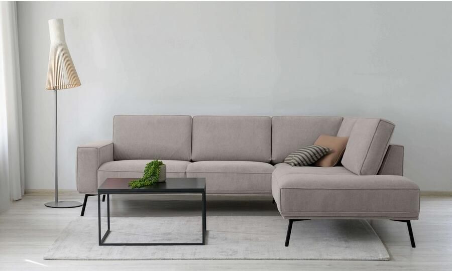 Andas Hoekbank Vosby Breedte 260 cm chenille met decoratieve kedernaad - Foto 6