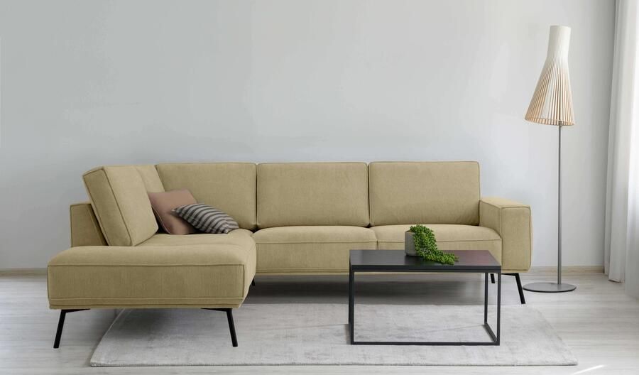 Andas Hoekbank Vosby Breedte 260 cm chenille met decoratieve kedernaad - Foto 6