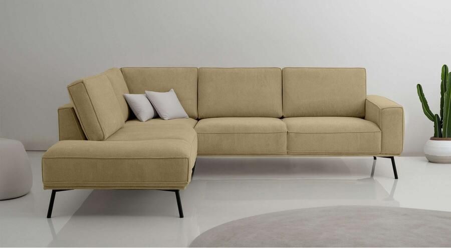 Andas Hoekbank Vosby Breedte 260 cm chenille met decoratieve kedernaad - Foto 7