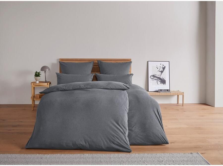 Andas Hoeslaken Valje in mt. 90x200 140x200 of 180x200 cm Katoen voor matrassen tot 25 cm hoogte beddengoed in melange-look (1 stuk) - Foto 5