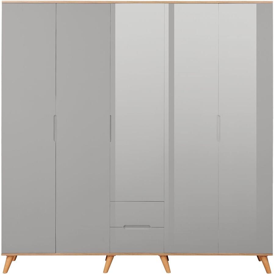 Andas Kledingkast Lund slaapkamerkast bestseller in Scandinavisch design Kledingkast met premium binneninrichting breedte 200 cm hoogglans - Foto 2