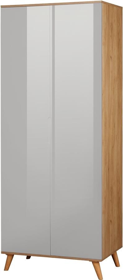 Andas Kledingkast Lund slaapkamerkast bestseller in Scandinavisch design Kledingkast met premium binneninrichting breedte 80 cm hoogglans - Foto 8