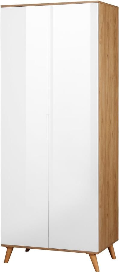 Andas Kledingkast Lund slaapkamerkast bestseller in Scandinavisch design Kledingkast met premium binneninrichting breedte 80 cm hoogglans - Foto 8