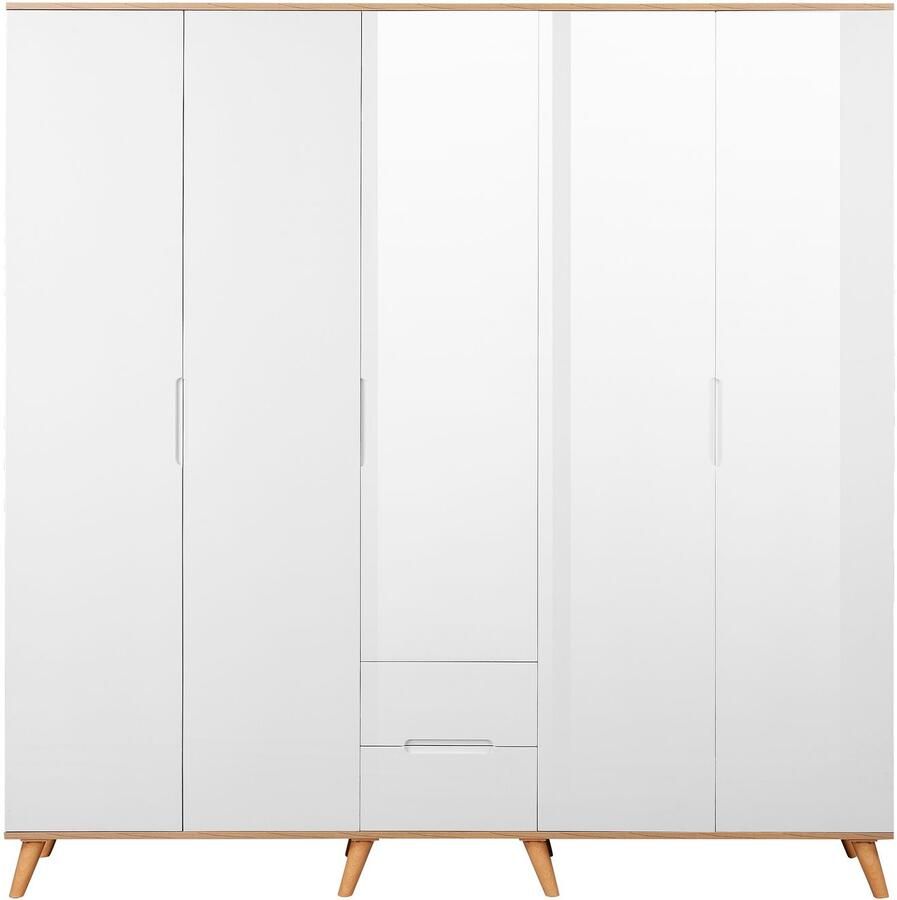 Andas Kledingkast Lund slaapkamerkast bestseller in Scandinavisch design Kledingkast met premium binneninrichting breedte 200 cm hoogglans - Foto 2