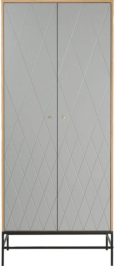 Andas Kledingkast Mia Freeswerk in de fronten goudkleurige grepen - Foto 8