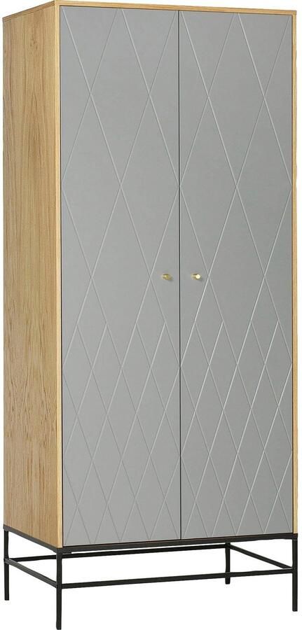 Andas Kledingkast Mia Freeswerk in de fronten goudkleurige grepen - Foto 7